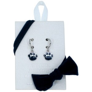huggie hoop earrings with Penn State paws
